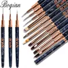 Cheap Beauty Health Tools es BQAN Marbled For Manicure Acrylic UV Gel Extension Pen Nail Polish Painting Drawing Brush Liner Nail 228R