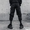 Pantalon masculin Techwear hip hop streetwear cargo hommes grandes poches de taille élastique joggers pantalon décontracté