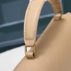 Bolsos de hombro tipo sobre de alta calidad con diseño de bolsillo trasero abierto para mujer, bolso cruzado de cuero de grano de Caviar pequeño, bolso con cerrojo