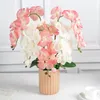 Artificial Butterfly Orchid Silk Flower Bouquet Phalaenopsis Wedding Home Decor Fashion DIY Living Room Art Decoration Flowers BH7589 TYJ