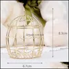 Geschenkwikkeling Gift Wrap Mini Metal Gold Vintage Retro Bird Cage Candy Boxes Baby Shower Favor Box For Gasten Party Birthday Souvenir Drop DHF2X