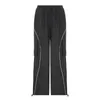 Damesbroek capris geweven jogging dames broek overalls sportieve casual side streep trekstring middelste taille broek losse y2k workout vrachtbroek 220916