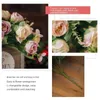 フェイクフローラルグリーンマルチカラーバラの花瓶ホームデコレーションアクセサリー偽のデイジープラスチックフラワーウェディングデコレーションフェイクフラワーズ安いJ220906