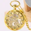 Pocket Watches Retro Large Men Watch Hollow Transparent Straight Plate Without Cover Manual Mechanical Vintage