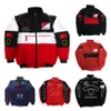 F1-jas Formule 1-racejas Herfst Winter Heren Dames Katoenen kleding Autologo Volledig geborduurde jassen Collegestijl Retro Motorjassen