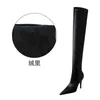 9822-3 Sandaler Fashion Sexig nattklubb Show Thin High Heel Pointed Pedicure Ben Over Knee Boots Women's Boots