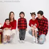 Abiti coordinati per la famiglia Natale Ragazze Ragazzo Mamma Papà Vestiti Natale Madre Figlia Abito Padre Figlio Camicia Capodanno Abiti coordinati per la famiglia L220916