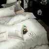 Bedding Sets Luxury Exquisite Embroidery Set 1000TC Egyptian Cotton Quilt Cover Bed Comforter Mattress Linen Pillowcase