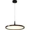 Pendant Lamps Modern Dining Hall Chandelier Simple Fashion Designer's Lamp Single Head Creative Circle Black Study Led Room