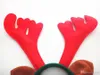 12 Pieces/Lot Christmas Head Buckle Elk Hair Hoop Reindeer Antler Headband Deer Horn Kids Adults Hair Accessory Party Festival Decoration