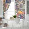 Kurtyna czeski wzór Indie Trójkątne zasłony okienne salon kuchnia nowoczesna dekoracje domu leczenie sypialni zasłony
