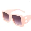 نظارات شمسية كلاسيكية سوداء للسيدات بتصميم عصري مربع نظارات شمسية ريترو B-Decorative Shades Eyewear UV400