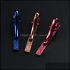 Tie Clips Business Tie Clips 4.2X0.5Cm 8 Colors Mens Necktie Clip For Father Christmas Gift 3694 Q2 Drop Delivery 2021 Jewelry Cuffli Dhiw1