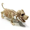 Decora￧￣o de festa Ornamentos tem￡ticos de Halloween Scary Standing Standing Skeleton Dog Horrific Haunted House Scene Layout 220915