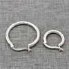 Hoop -Ohrringe 925 Sterling Silber Eurowire Ohrring -Komponente Schmuck 15 mm 25 mm