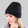 Beanieskull Caps angora chapéu de malha de coelho de coelho real chapéus de inverno para mulheres moda ao ar livre chapéus de gorro quente mulheres capa adulta sólida Cabeça de cabeça 220916