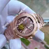 Good Watch U1F Factory Orologio da uomo Cal 324 Movimento automatico 40 mm Cinturino in oro rosa Quadrante cioccolato Classico 5711 Orologi Trasparente 2480