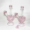 narguilé en forme de coeur bong en verre conduite d'eau dab plates-formes pétrolières adaptateurs de récupération joint 14mm avec bols coulissants pour herbes sèches