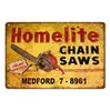 Фермерский гараж магазин декор рисунок Homelite Poulan Husqvarna Chain Saws Metal Знак винтажный плакат настенные наклейки на стену арт -табличка Фермерские инструменты Железные наклейки размер 30x20см