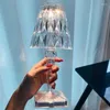Bordslampor USB Diamond Lamp Art Decoration Light For Bar sovrummet Bedside Crystal LED DEK STUDY NATTLIGHTER LJUSNING Br￶llop