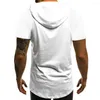 Męskie koszule T-Koszulki Topy Kobiety/Men's Print American Flag 3D z kapturem Tshirt Casual T-shirt z czapką Man krótkie punchery punkowe