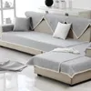 Fodere per sedie Tessuto traspirante in lino di cotone solido Fodera per cuscino per divano antiscivolo Bracciolo Schienale Asciugamano per la decorazione domestica componibile