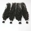 Hotsale I 팁 머리카락 확장 200strands lot kinky 곱슬 곱슬 keratin 스틱 브라질 처녀 머리 확장 200gram