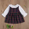 Family Matching Outfits Citgeett Autumn Winter Christmas Matching Outfits Newborn Baby Girl Dress Romper Plaid Bow Long Sleeve Xmas Suit 12M-5Y