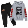Narutos Brand Boys Clothing Children Kakashi 4-14-летние одежда Cartoon Kids Boy Clothing Set Hoodies Длинные брюки хлопок 2021 G0119245u