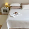 Bett Rock Einfache Nordic Stil Gewaschen Baumwolle Streifen Dünne Bettdecke Bettwäsche Matratze Abdeckung Decke Kissenbezüge Bettwäsche Set