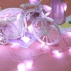 Cordes 1m/3m/4m 10/20/40leds Super lumineux pentagramme forme LED lumières lampe rideaux chaîne fée pour mariage en plein air noël Pa