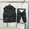 Roupas de designer de bebê Down Coat 2022 Crianças Casas de inverno As mangas espessadas de jaqueta curta infantil podem ser removidas com capuz de lazer à prova d'água