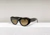 Damen-Katzenaugen-Sonnenbrille, schwarzes graues Glas, 0236, dicker Rahmen, Sonnenbrille, UV400-Brille