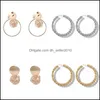 Dangle Chandelier 대형 기하학적 합금 드롭 Dangle Earrings 도금 금 보석 귀걸이 귀걸이 발렌타인 데이 성명 Hoop 3 9yy G2B Del DHO2J