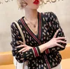 Maglioni da donna Luxury GGity Letter Cardigan lavorato a maglia Abbigliamento da donna misto lana coreana impiombato monopetto