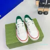 Vrouwen met heren met hoge top sneaker designer schoenen groen rood webstreep canvas runner trainers sneakers dames rubber zool schoen met doos