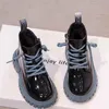 Boots Winter Children Shoes PU Leather Waterproof Martin Kids Snow Brand Girls Boys Rubber Fashion Sneakers L220915