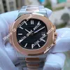 Good Watch Super U1F Factory Mens Automatic Cal.324 Movement 40mm Rose Gold Strap Black Dial Classic Watches Transparent Back Water proof Wristwatches Original Box