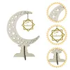 Party Decoration Ramadan Eid Moon Decor unik tr￤ Mubarak Dekorationer bordsprydnad