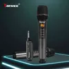 Microphones YARMEE Professional UHF Wireless Microphone Recording Handheld Karaoke Mic Speaker With Rechargeable Lithium Battery Receiver T220916