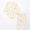 Autunno Primavera 0-18 M Set di abbigliamento per neonati Infant Kid Neonati maschi Vestiti per ragazze Set 2 pezzi Pagliaccetto manica lunga Top Pantaloni Abiti