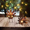 Candle Holders 6 Pack Metal Turkey Tea Light Thanksgiving Decoration For Home Holder CNIM