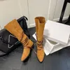 Isabel Paris Marant Boot Designer Donna Lomero Pelle Siane Suede Stivali al ginocchio Moda Denvee Stivaletti Taglia di alta qualità 35-41