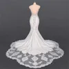 Mermaid wedding dress Sexy suspenders v-neck lace sequined backless big tail slim fit wedding MY9241