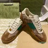 Qualité hommes Top femmes chaussures de créateur bottes Tennis en caoutchouc vert rayure toile colorée loisirs décontracté blanc Sneaker GGity