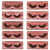 Nouveau 10 paires de vrais cils de vison 3D faux cils naturels avec boîte longs cils doux Extension de cils Kit de maquillage ensemble