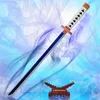 طراز السيف لبنات البناء ألعاب Cosplay Roronoa Zoro Simulation Katana Samurai Knife Bamboo Bricks Boys Toy Gifts