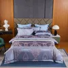 Bedding Sets Luxury Satin Jacquard Embroidery Set Quilt/Duvet Cover Cotton Quilted Bedspread Bed Linen Pillowcases