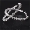 Hoop Huggie Ohrringe Hoop Exquisiter Modeschmuck Diamantohrring Hochzeit/Verlobung Runder Tropfen Hängend 925 Sterling Silber 951 Deli Dhrlf