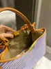 Bolso de diseñador Bolso de lona cruzado Marca de París Bolsos con letras Rayas Compras Tote de hombro de playa Diseñadores de lujo Calidad